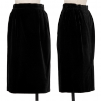  Yves Saint Laurent Velor Skirt Black M