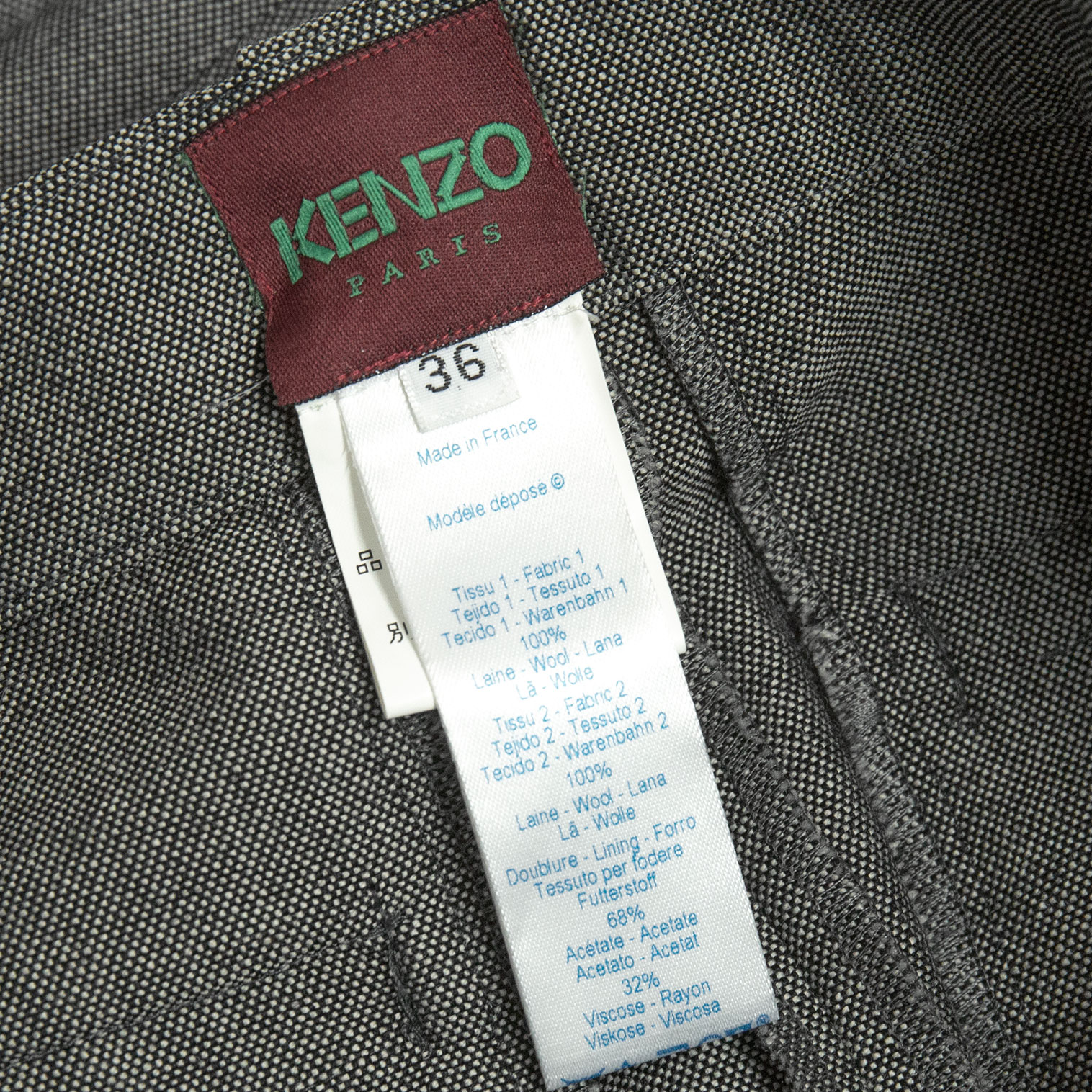 ケンゾー スーツ ビンテージ ジャケット ダブル パンツ ウール 紺 3