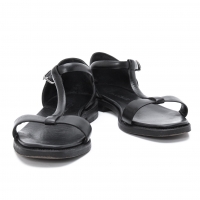  JIL SANDER Strap Leather Sandals Black 36(About US 6.5)
