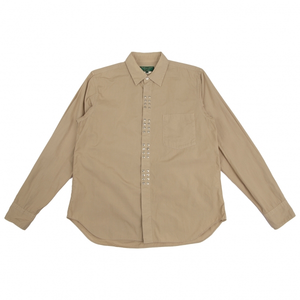  COMME des GARCONS HOMME PLUS EVER GREEN Back Studs Dyed Shirt Beige SS