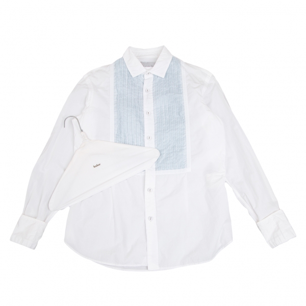 kolor Front Tuck Switching Long Sleeve Shirt White 1 | PLAYFUL