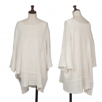  Yohji Yamamoto NOIR Switching Linen Short Sleeve Knit (Jumper) White 2