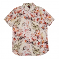  Jean Paul GAULTIER Cotton Floral Printed Short Sleeve Shirt Multi-Color 46