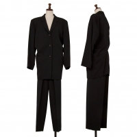  ISSEY MIYAKE Wool Gabardine Jacket & Pants Black M L