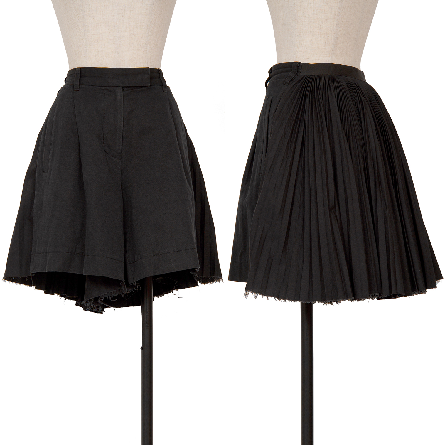 sacai スカート プリーツ 黒　サカイサイズ寸法を教えて下さい
