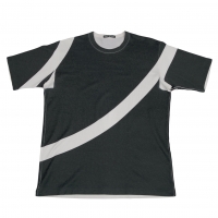  ISSEY MIYAKE MEN Curve Line Printed T Shirt Black,White 4