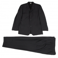  GIANNI VERSACE Silk Pinstripe Jacket & Pants Black 48