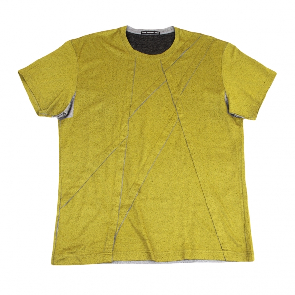 イッセイミヤケ メンISSEY MIYAKE MEN つまみライン製品プリントTシャツ 黄4