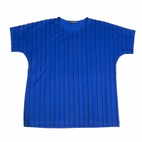  ISSEY MIYAKE MEN Stripe Pleats T-shirt Blue 4