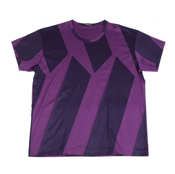 イッセイミヤケ メンISSEY MIYAKE MEN シェイププリントプリーツTシャツ 紫4