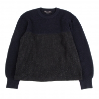  COMME des GARCONS HOMME PLUS Switching Knit Sweater (Jumper) Navy S-M
