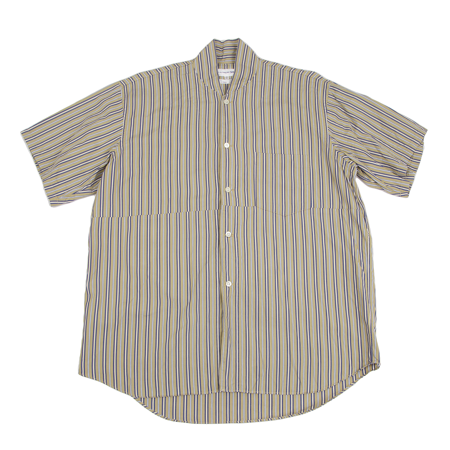 柄デザインストライプ【超美品】コムデギャルソンシャツの半袖シャツ