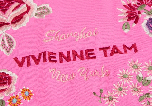 ヴィヴィアンタムvivientam 刺繍装飾チャイナ風トップス　スタンドカラー