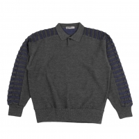  ISSEY MIYAKE MEN Braided Sleeve Design Knit Sweater (Jumper) Grey F