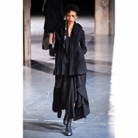  Yohji Yamamoto FEMME Pleats Shawl Layered Jacket Black 3