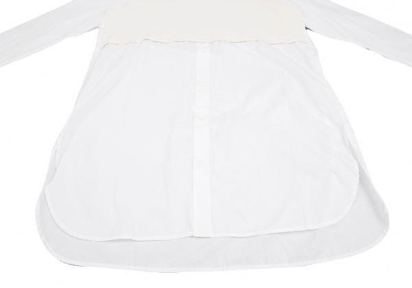 Y's Thermal Switching Design Long Shirt White 2 | PLAYFUL