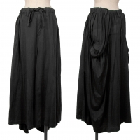  Yohji Yamamoto FEMME Gathered Pocket Switching Wide Pants (Trousers) Black 2