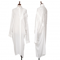  B Yohji Yamamoto Switching Shirt Dress White 1