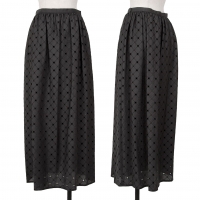  L'EQUIPE YOSHIE INABA Checker Lace Woven Skirt Black 9