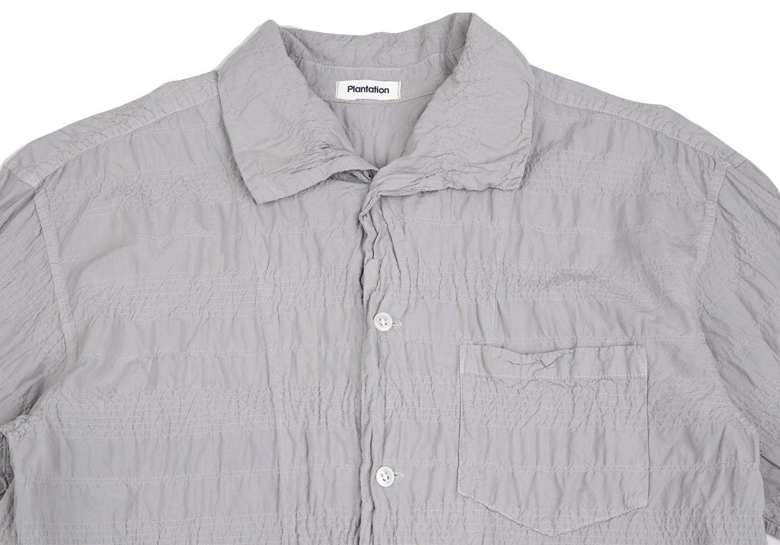 プランテーションの綿x麻　長袖シャツ
