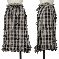  robe de chambre COMME des GARCONS Checker Fulling Wrap Skirt Grey S-M