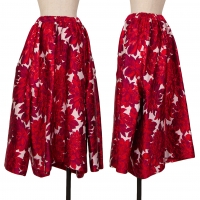  COMME des GARCONS Floral Jacquard Sleeves Paste Skirt Red S