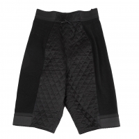  Jean-Paul GAULTIER FEMME Rib Switching Quilted Shorts Black 40