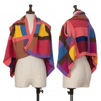  COMME des GARCONS Panel Switching Knit Vest (Waistcoat) Pink,Multi-Color XS-S