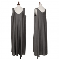  Y's Mohair Blended Silk Wool Sleeveless Dress Grey 3