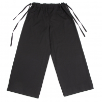  Y's Wool Gabardine Drawstring Pants (Trousers) Black 3
