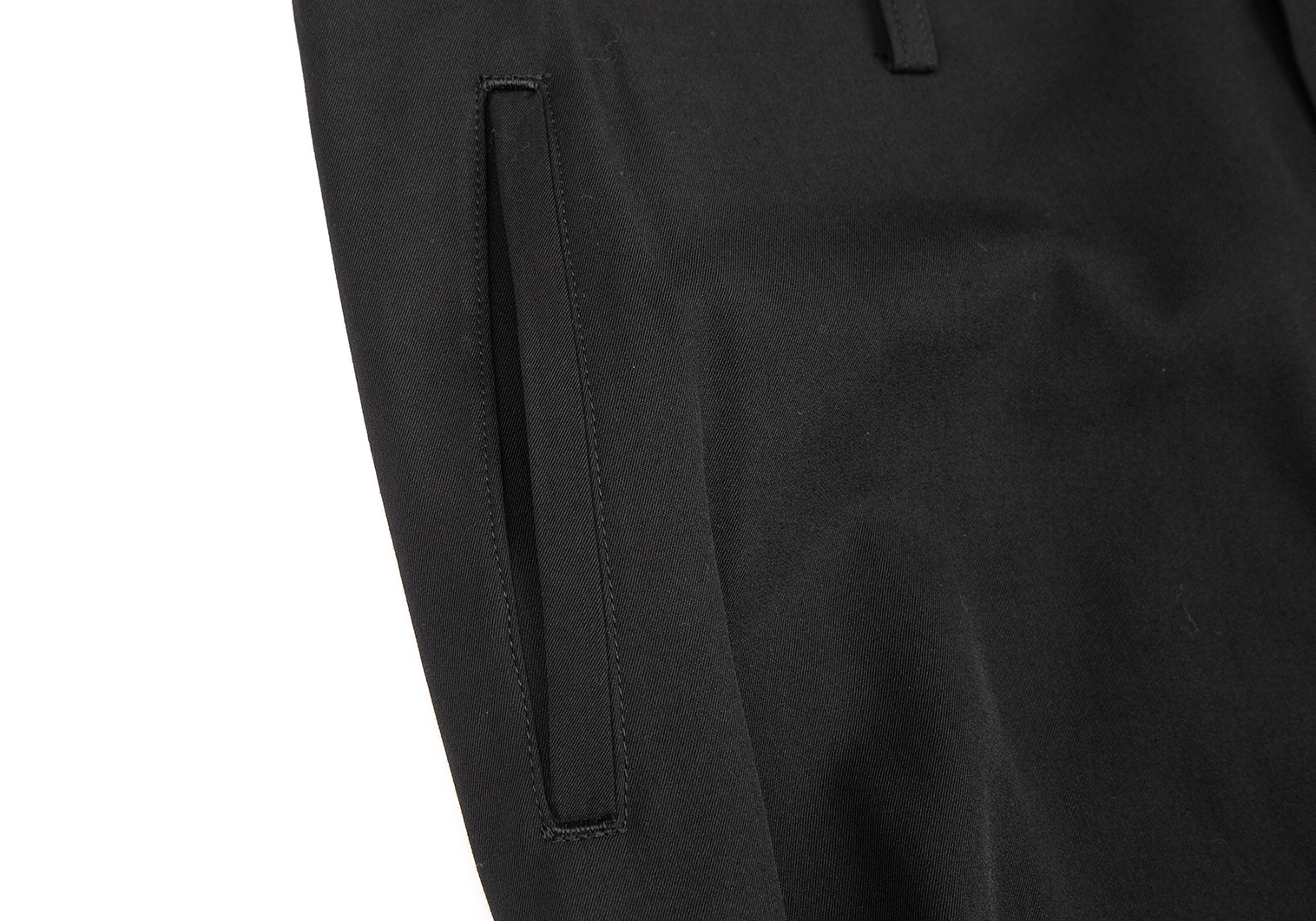 ワイズY's ウールギャバスリットロングスカート 黒4
