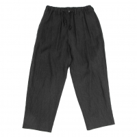  ISSEY MIYAKE MEN Dyed Linen Wrinkle Pleated Pants (Trousers) Black 3