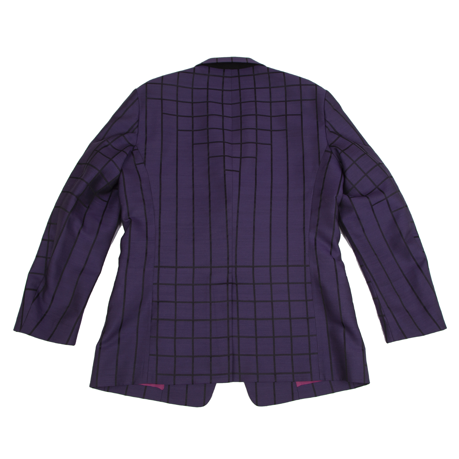 ピンクリブ織り　3ピースセットアップ　紫