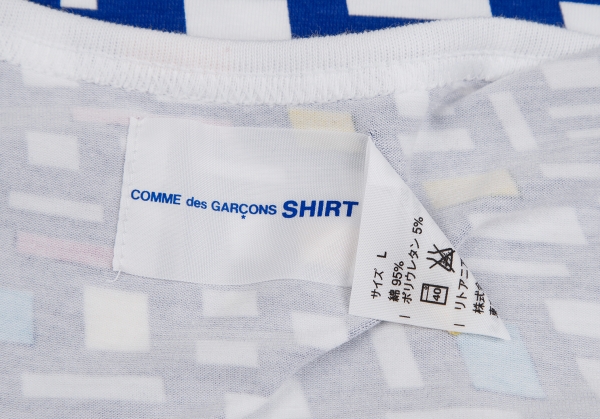 COMME des GARCONS SHIRT Square Printed Long Tank Top Blue,Multi