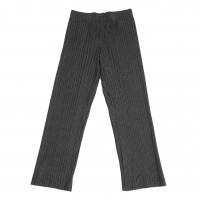  ISSEY MIYAKE MEN Fabric Print Pleated Pants (Trousers) Black 4