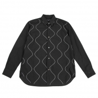  COMME des GARCONS HOMME Thick Stitch Long Sleeve Shirt Black S