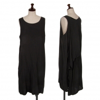  Yohji Yamamoto NOIR Back Draped Design Dress Black 1