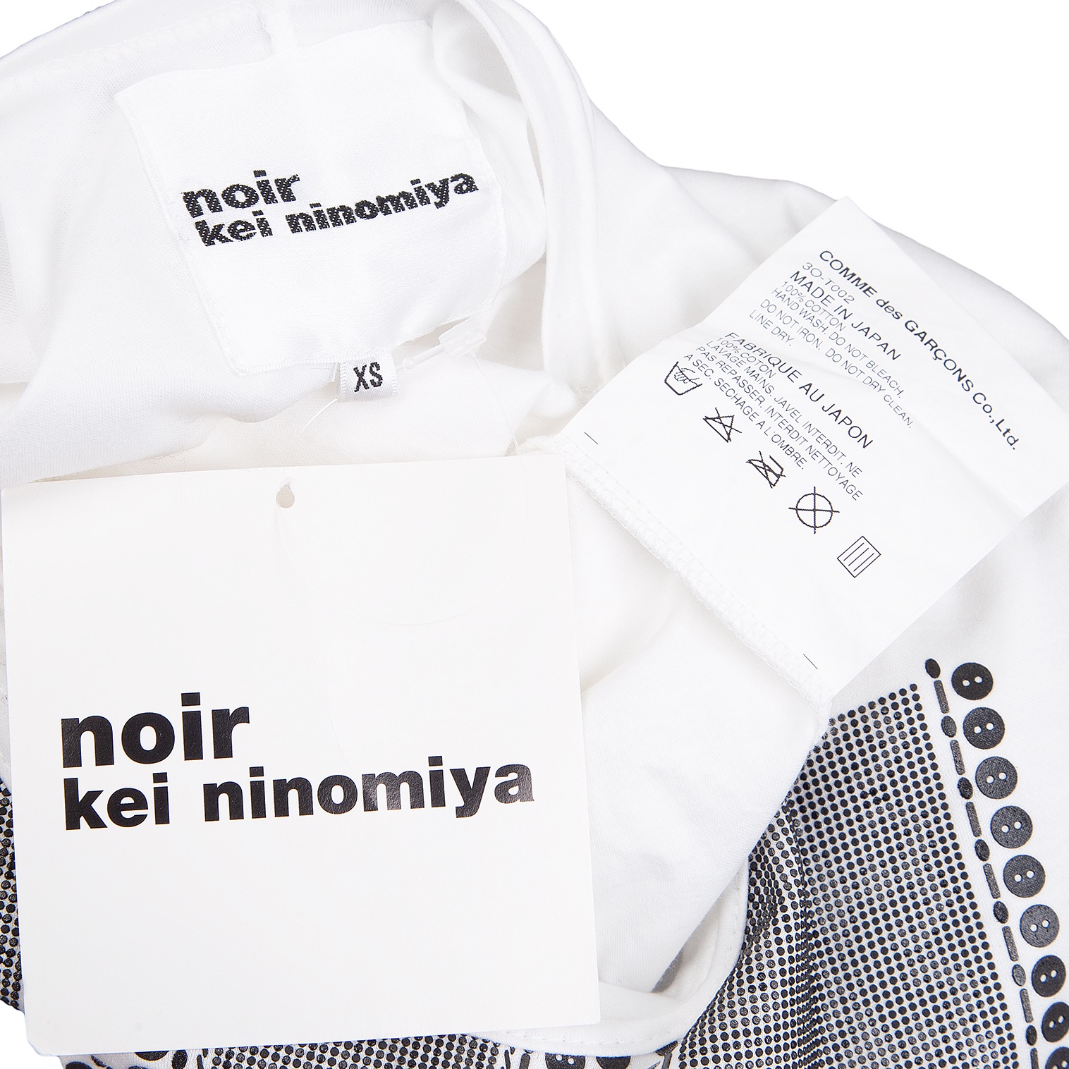なし伸縮性noir kei ninomiya Tシャツ・カットソー XS 白