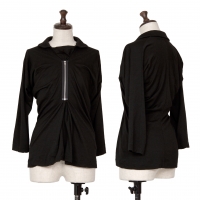  tricot COMME des GARCONS Zipper Design Wool Top Black S-M