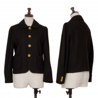  tricot COMME des GARCONS Wool Round-collar Jacket Black S