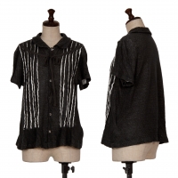  tricot COMME des GARCONS Tuck Short Sleeve Shirt Black S-M