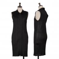  PLEATS PLEASE Pleated Sleeveless Double Zip Dress Black 4
