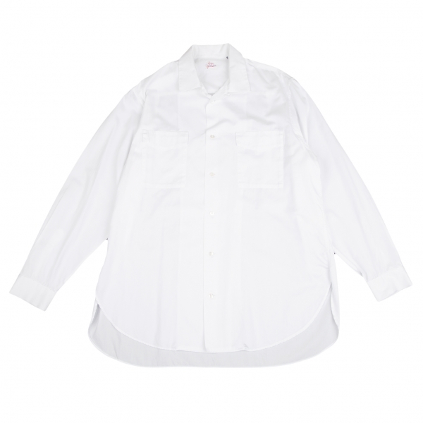 ヨウジヤマモト コスチュームドオムYohji Yamamoto COSTUME D' HOMME フラップポケットオープンカラーシャツ 白3