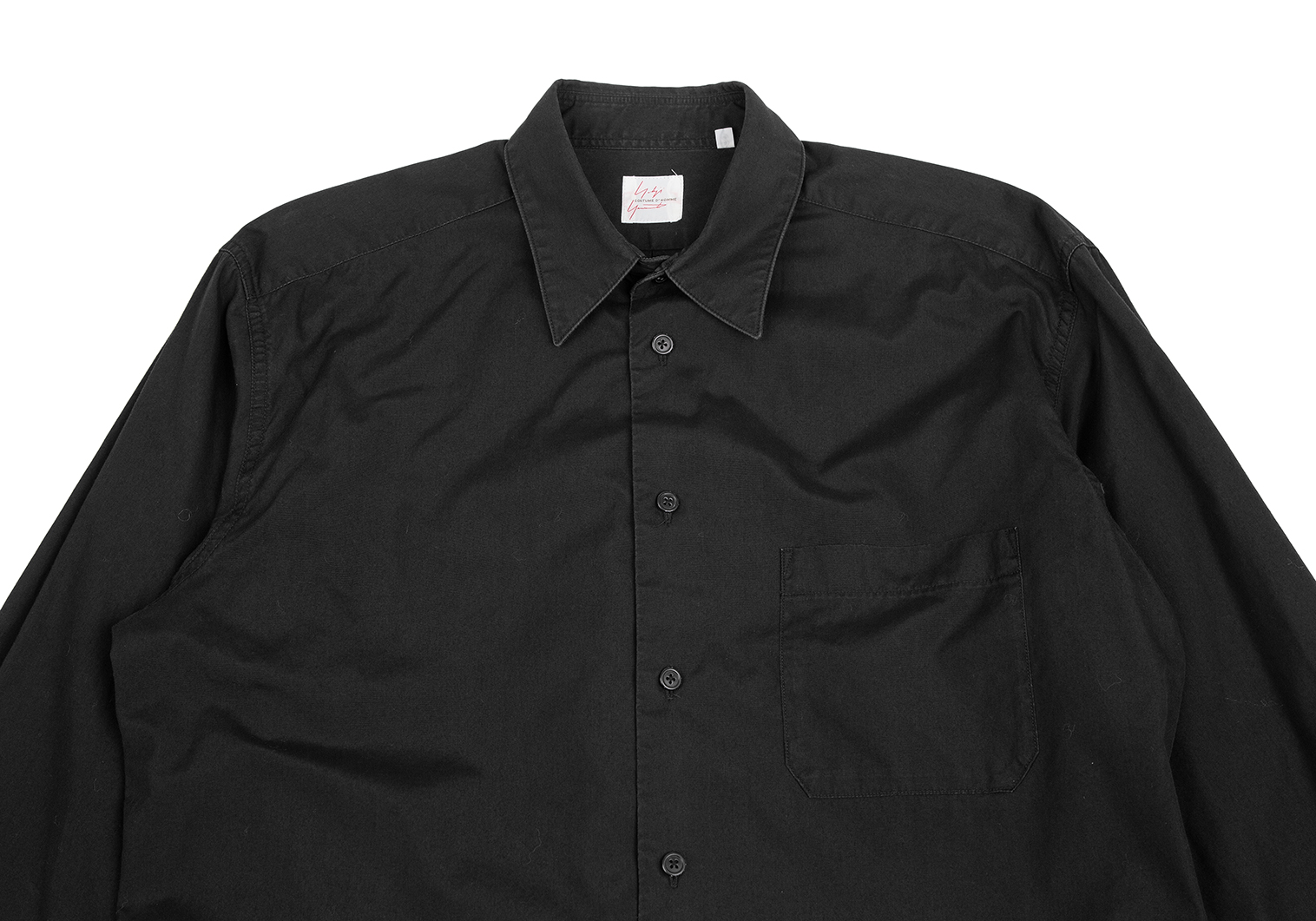 ヨウジヤマモト コスチュームドオム  HD-B96-050 オープンカラーコットン長袖シャツ メンズ 3
