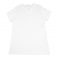  Yohji Yamamoto POUR HOMME Buddha Button Henley Neck T-Shirt (Jumper) White 3
