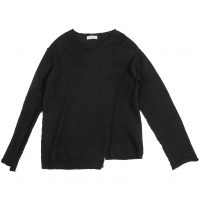  Yohji Yamamoto POUR HOMME Inside out Wool Knit Sweater (Jumper) Black 3