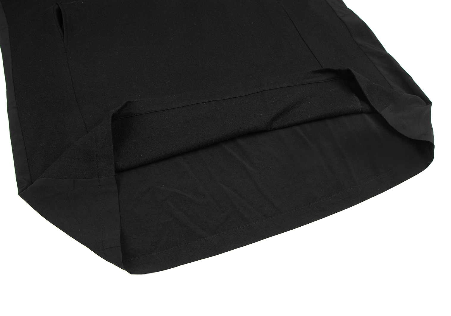 ワイズY's ポケットデザイン異素材切替半袖ドルマンニットワンピース 黒2