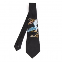  Unbranded Eagle Embroidery Tie Black 