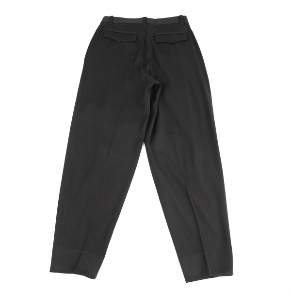 ISSEY MIYAKE MEN Wool Tuck Tapered Pants (Trousers) Grey XL | PLAYFUL