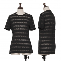  Jean-Paul GAULTIER CLASSIQUE Stripe T Shirt Black 40